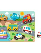 2Kids Toys Shape Puzzles aktivity vkládačka Traffic 12m+ 8 ks