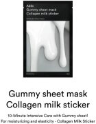 Abib Gummy Sheet Mask Collagen Milk Sticker hydratační pleťová maska se zklidňujícím účinkem 27 ml