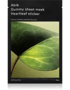 Abib Gummy Sheet Mask Heartleaf Sticker zklidňující plátýnková maska pro citlivou a problematickou pokožku 27 ml