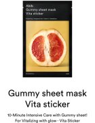 Abib Gummy Sheet Mask Vita Sticker rozjasňující plátýnková maska se zklidňujícím účinkem 27 ml