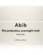 Abib Rice Probiotics Overnight Mask Barrier Jelly noční pleťová maska pro intenzivní hydrataci 80 ml
