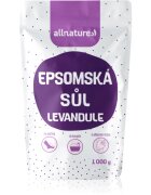 Allnature Epsomská sůl Levandule sůl do koupele 1000 g