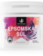 Allnature Epsomská sůl Levandule sůl do koupele 500 g