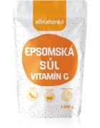 Allnature Epsomská sůl + vitamín C sůl do koupele s vitaminem C 1000 g