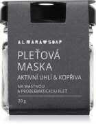 Almara Soap Face Active Charcoal & Nettle pleťová maska pro mastnou a problematickou pleť 20 g