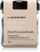Almara Soap Face Green Clay & Turmeric čisticí pleťová maska pro mastnou a problematickou pleť 20 g