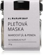 Almara Soap Face Moroccan Clay & Pumice peelingová pleťová maska pro normální pleť 20 g