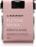 Almara Soap Face Pink Clay & Rose zklidňující pleťová maska pro velmi suchou a citlivou pleť 20 g