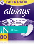 Always Daily Fresh Normal slipové vložky bez parfemace 80 ks