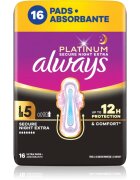 Always Platinum Night Extra Size 5 vložky na noc 16 ks