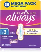 Always Platinum Super Extra Size 3 vložky s křidélky 36 ks