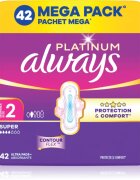 Always Platinum Super Size 2 vložky s křidélky 42 ks