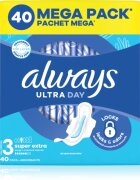 Always Ultra Super Extra Size 3 vložky s křidélky 40 ks