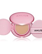 AMUSE Dew Power Vegan Cushion dlouhotrvající make-up v houbičce pro rozjasnění a vyhlazení pleti odstín 02 Healthy 15 g