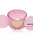 AMUSE Dew Power Vegan Cushion dlouhotrvající make-up v houbičce pro rozjasnění a vyhlazení pleti odstín 1.5 Natural 15 g