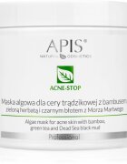 Apis Natural Cosmetics Acne-Stop Professional čisticí a zjemňující maska pro mastnou pleť se sklonem k akné 200 g