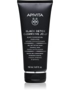 Apivita Cleansing Black Detox Cleansing Gel čisticí gel s aktivním uhlím na obličej a oči 150 ml