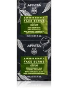 Apivita Express Beauty Exfoliating Face Scrub Olive intenzivní čisticí peeling na obličej 2 x 8 ml