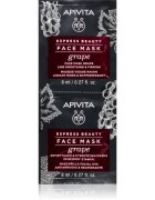 Apivita Express Beauty Firming Face Mask Grape protivrásková a zpevňující pleťová maska 2x8 ml