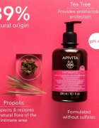Apivita Intimate Plus Cleansing Gel jemný pěnivý mycí gel na intimní hygienu 300 ml