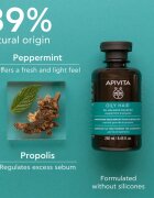 Apivita Oily Hair Oil Balance Shampoo hloubkově čisticí šampon pro mastnou pokožku hlavy pro posílení a lesk vlasů 250 ml