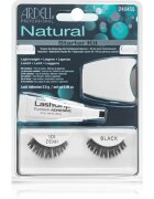 Ardell Natural nalepovací řasy s lepidlem 101 Demi Black 4 ks