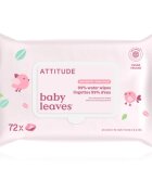 Attitude Baby Leaves Water Wipes vlhčené ubrousky bez vůně 72 ks