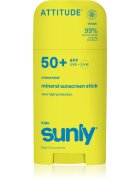 Attitude Sunly Kids Mineral Sunscreen Stick SPF 50+ minerální ochranný krém na obličej a tělo v tyčince pro děti 60 g