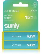 Attitude Sunly Lip Balm balzám na rty bez parfemace 2x4.25 g