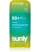 Attitude Sunly Mineral Sunscreen Stick SPF 50+ minerální ochranný krém na obličej a tělo v tyčince bez parfemace 60 g