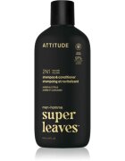 Attitude Super Leaves Men's Shampoo and Conditioner 2-in-1 šampon a kondicionér 2 v 1 pro muže Amber & Citrus 415 ml
