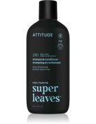 Attitude Super Leaves Men's Shampoo and Conditioner 2-in-1 šampon a kondicionér 2 v 1 pro muže Eucalyptus & Sage 415 ml