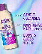 Aussie Oh My Gloss Shampoo šampon pro lesk a hebkost vlasů 300 ml