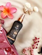 Australian Gold Instant Bronzer ochranný sprej na opalování s bronzerem SPF 15 100 ml