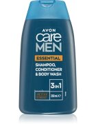 Avon Care Men Essential 3 v 1 šampon kondicionér a sprchový gel 200 ml