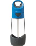 B.Box Bottle with Straw láhev s brčkem Blue Gray 1 ks