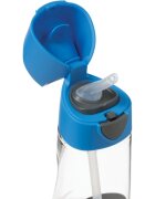 B.Box Bottle with Straw láhev s brčkem Blue Gray 1 ks