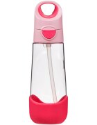 B.Box Bottle with Straw láhev s brčkem Flamingo Fizz 1 ks