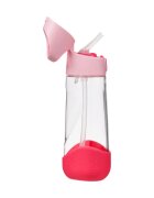 B.Box Bottle with Straw láhev s brčkem Flamingo Fizz 1 ks