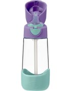 B.Box Bottle with Straw láhev s brčkem Lilac Pop 1 ks