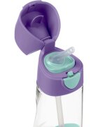 B.Box Bottle with Straw láhev s brčkem Lilac Pop 1 ks