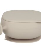 B.Box Silicone Bowl silikonová miska s víčkem Beige 300 ml