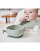 B.Box Silicone Bowl silikonová miska s víčkem Green 300 ml
