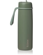 B.Box Stainless Steel Thermos Bottle termoláhev s brčkem Olive 1 ks