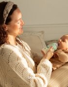 Baboo Anti-colic Feeding Bottle antikoliková láhev pro děti od narození Peachy Keen 0 m+ 1 ks