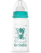 Baboo Anti-colic Glass Feeding Bottle Narrow Neck skleněná kojenecká láhev 0m+ 1 ks