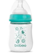 Baboo Anti-colic Glass Feeding Bottle Wide Neck skleněná kojenecká láhev 0m+ 1 ks