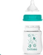 Baboo Anti-colic Glass Feeding Bottle Wide Neck skleněná kojenecká láhev 0m+ 1 ks