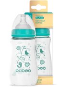Baboo Anti-colic Glass Feeding Bottle Wide Neck skleněná kojenecká láhev 3m+ 1 ks