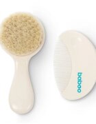 Baboo Baby Hair Brush and Comb Set sada na vlasy pro děti od narození Beige 2 ks